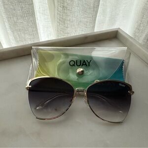 Quay Australia Dusk to Dawn Silver Frame Gradient Sunglasses